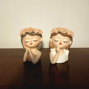 (2)pc Set | Fairy Girls Plant Holder Figurines